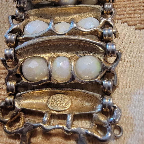 Stunning VTG Signed HOBE ART DECO Bracelet Bangle - Picture 3 of 4